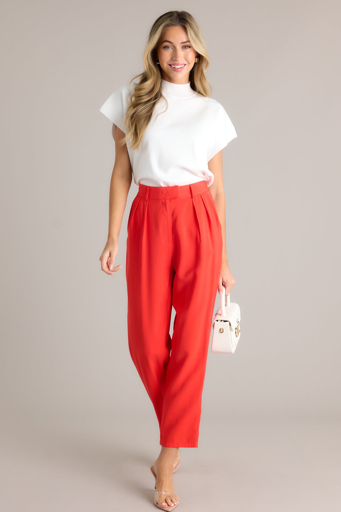 Office Appropriate Tomato Red Pants - All Pants Office Appropriate Tomato Red Pants - All Pants