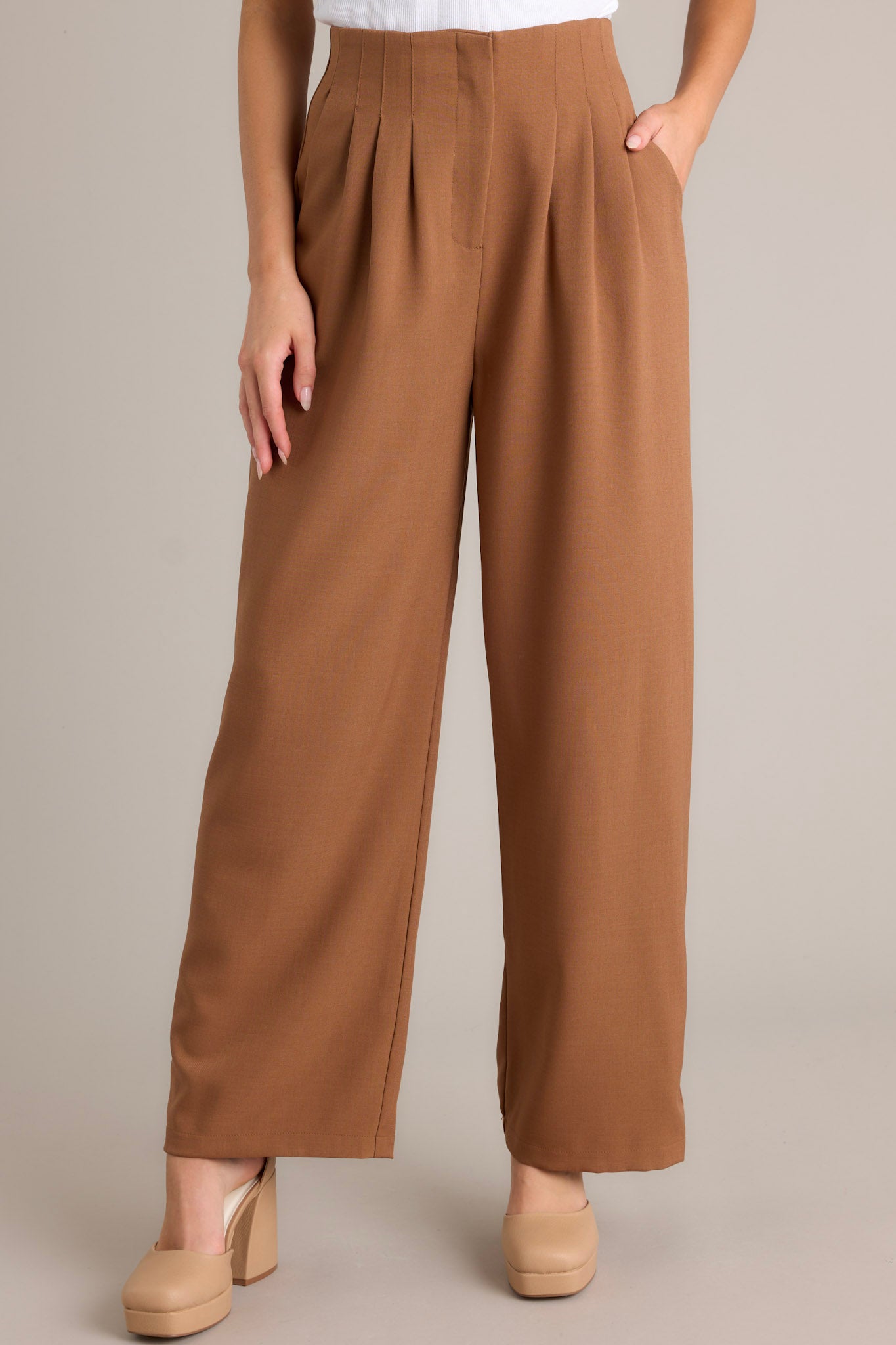 Coffee Straight Leg Pants - All Bottoms | Red Dress Coffee Straight Leg Pants - All Bottoms | Red Dress