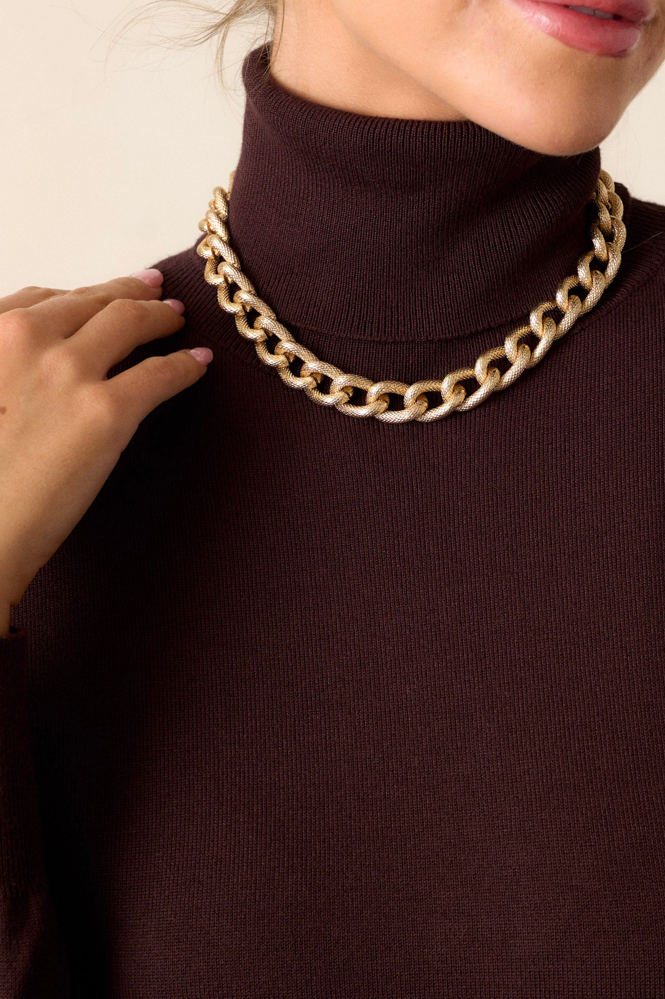 Gold Textured Necklace - All Necklace | Red Dress Gold Textured Necklace - All Necklace | Red Dress