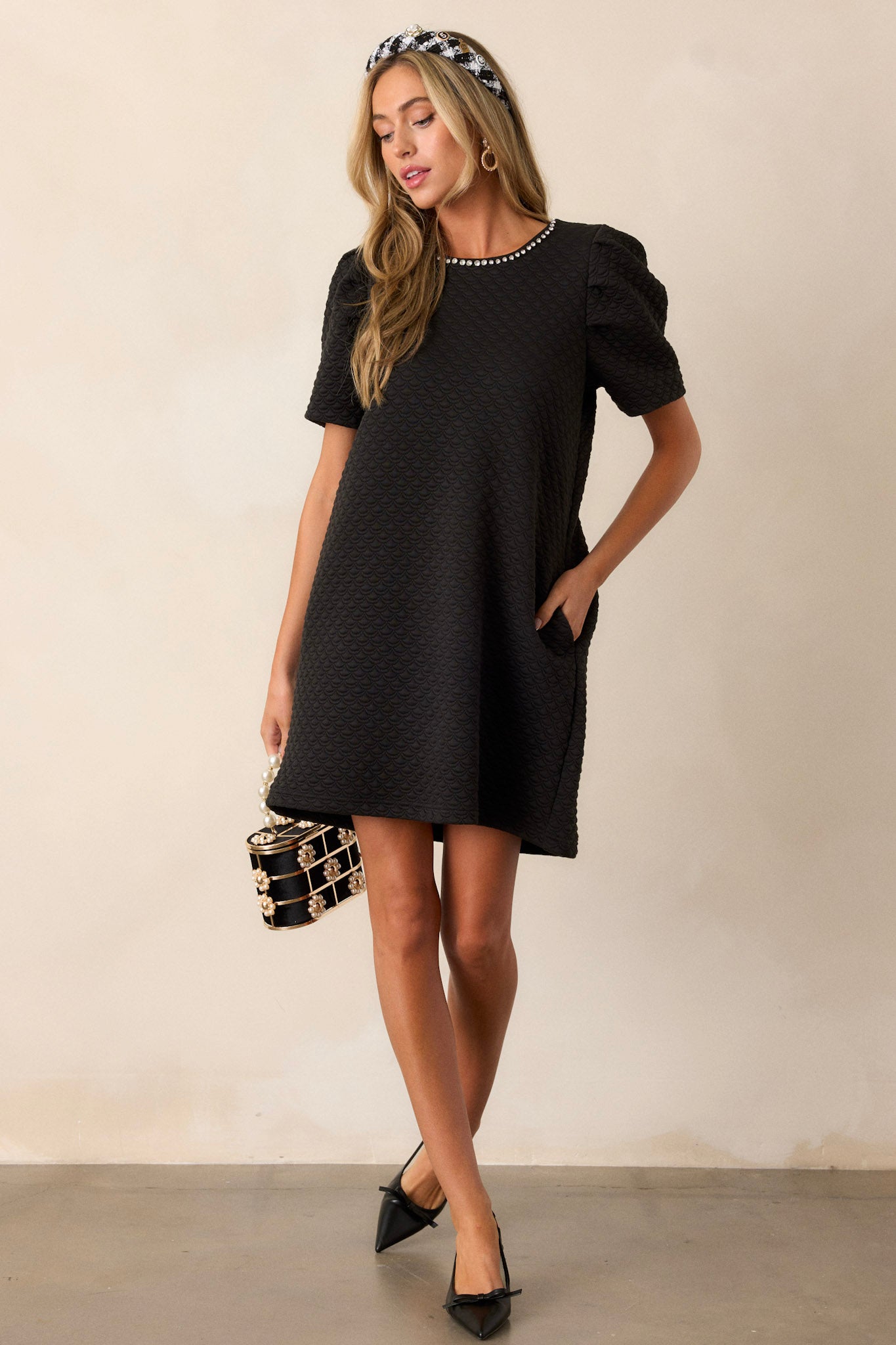 Black Short Sleeve Mini Dress - All Dresses | Red Dress Black Short Sleeve Mini Dress - All Dresses | Red Dress