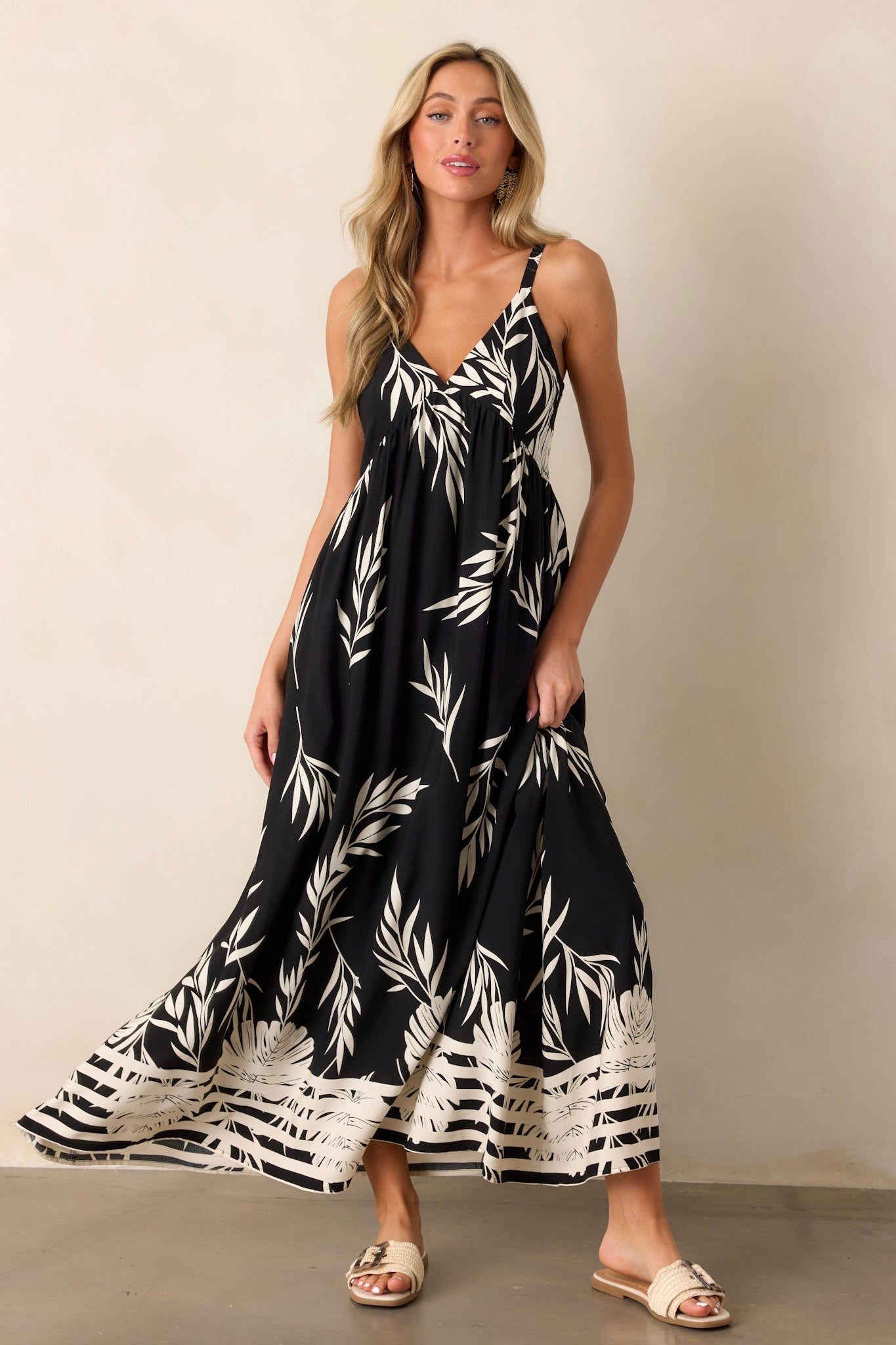 Bohemian Life Black Floral Maxi Dress Bohemian Life Black Floral Maxi Dress