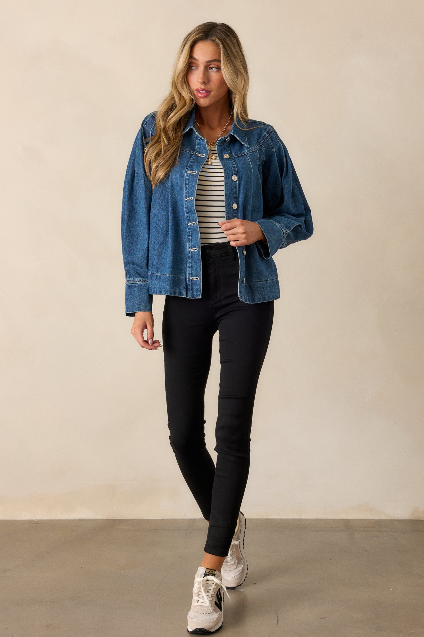 Dark Wash Denim Jacket - All Outerwear | Red Dress Dark Wash Denim Jacket - All Outerwear | Red Dress
