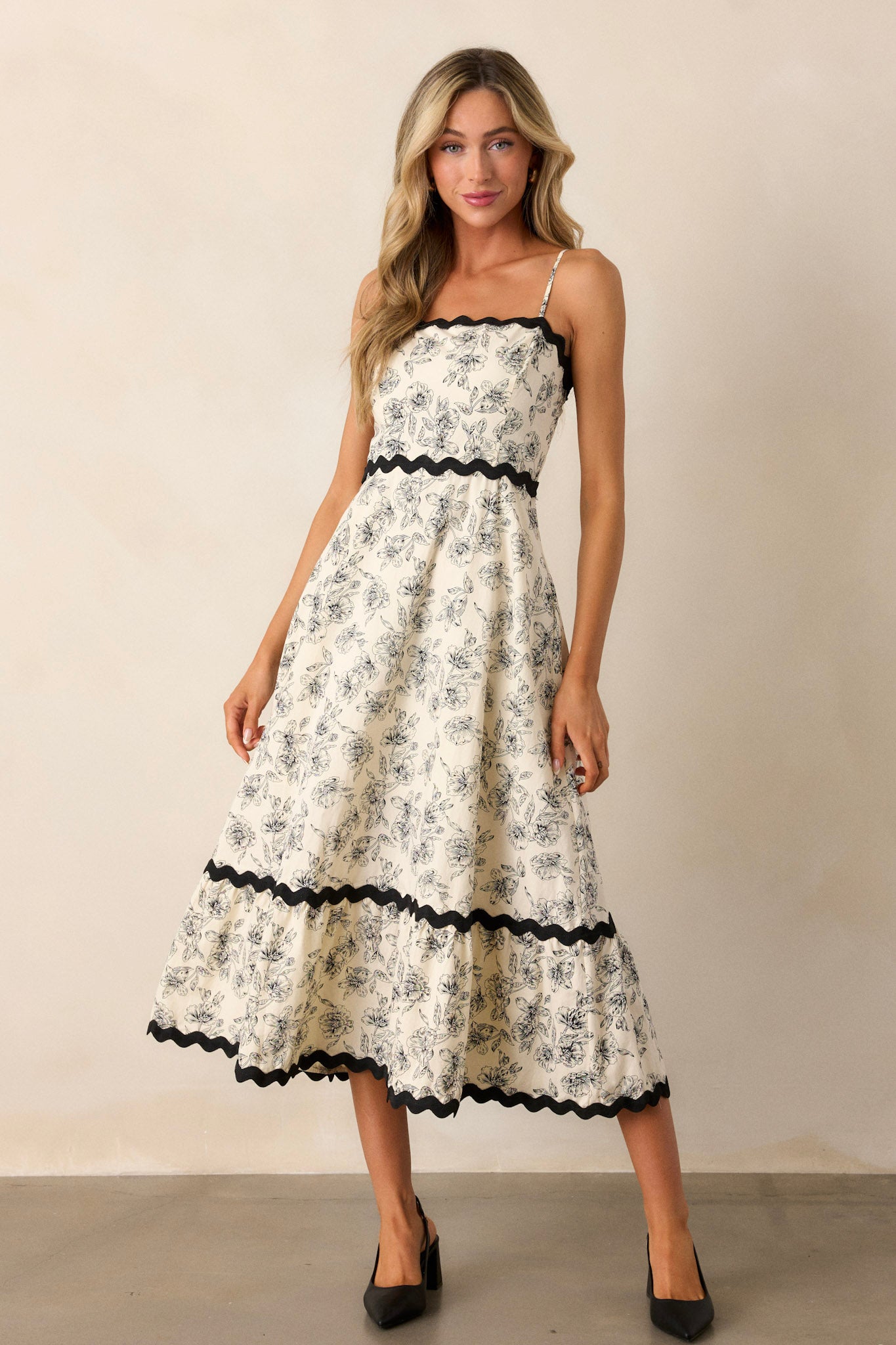 100% Cotton Ivory Floral Print Maxi Dress - All Dresses | Red Dress 100% Cotton Ivory Floral Print Maxi Dress - All Dresses | Red Dress