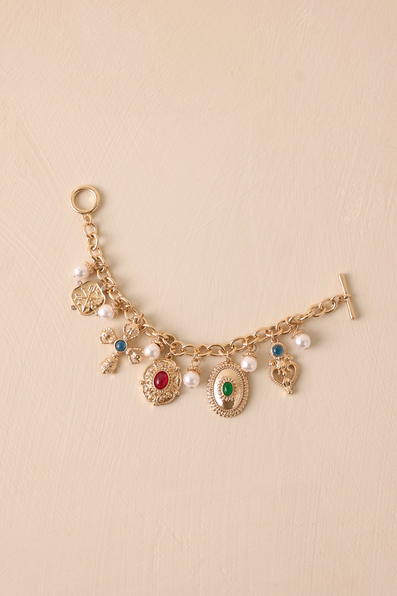 Walk Away Gold Chain Charm Bracelet