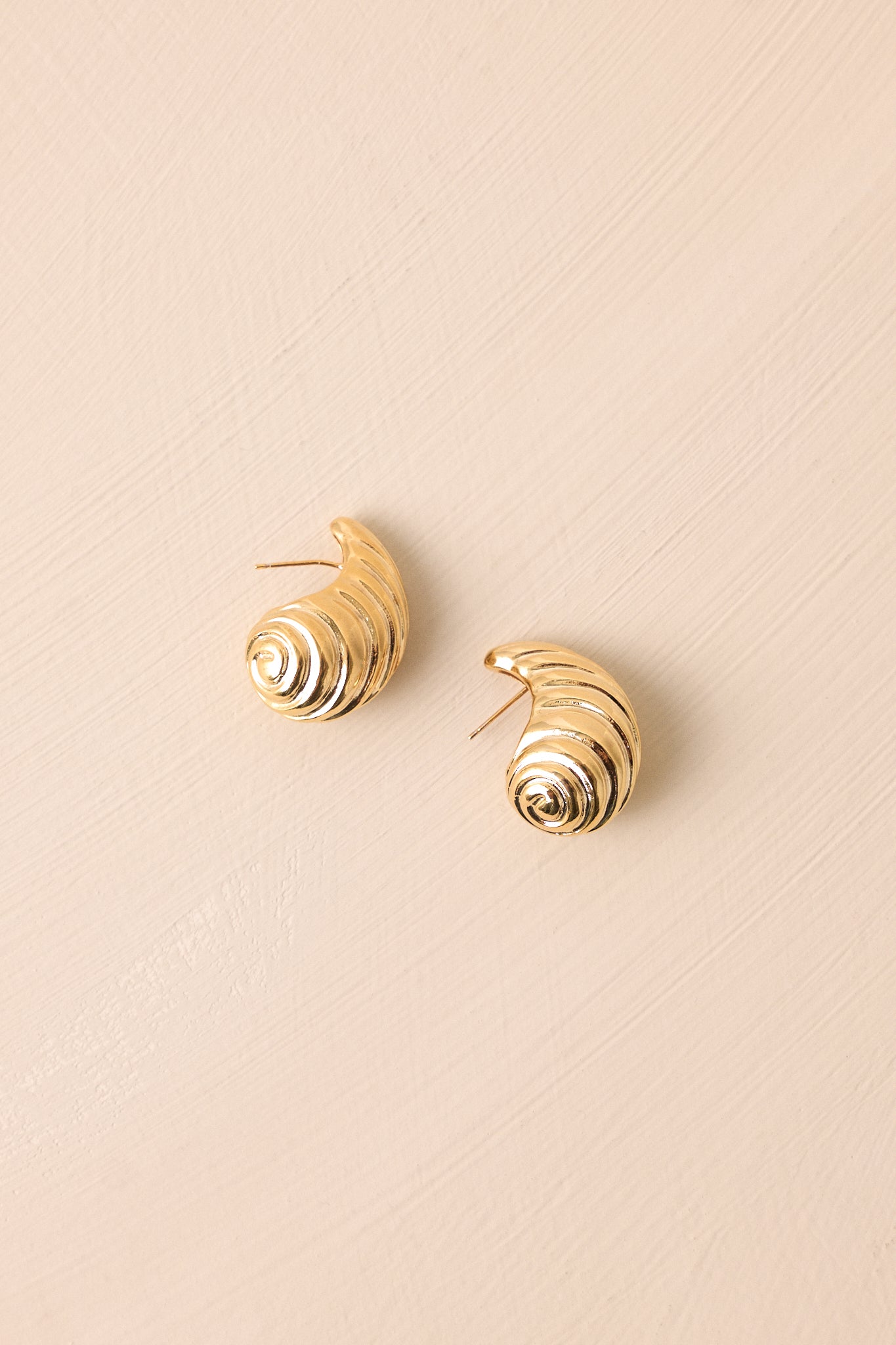 Women's Through The City Textured Gold Spiral Earrings | Red Dress Women's Through The City Textured Gold Spiral Earrings | Red Dress