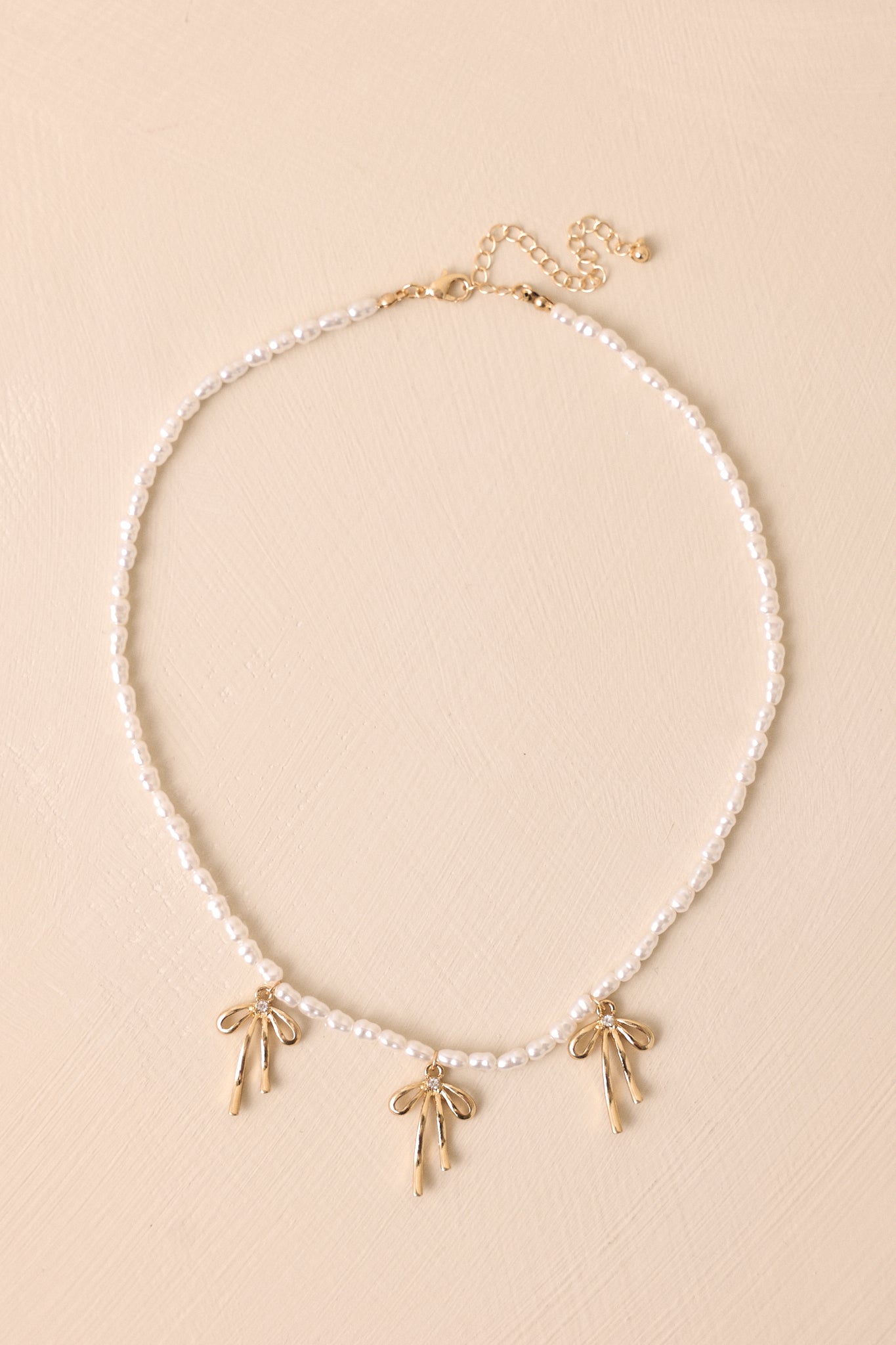 The Road Not Taken Gold & Ivory Pearl Necklace