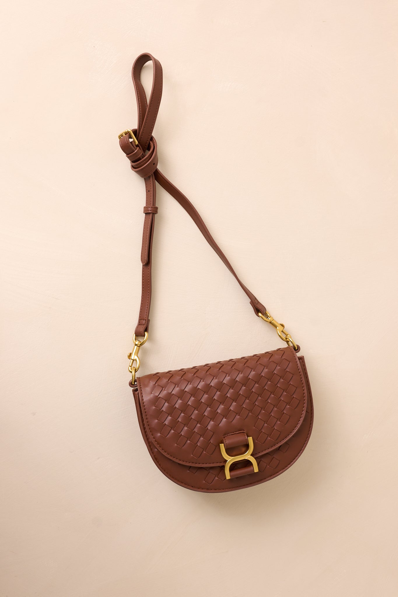 Chocolate Brown Woven Faux Leather Handbag - All Accessories | Red Dress Chocolate Brown Woven Faux Leather Handbag - All Accessories | Red Dress