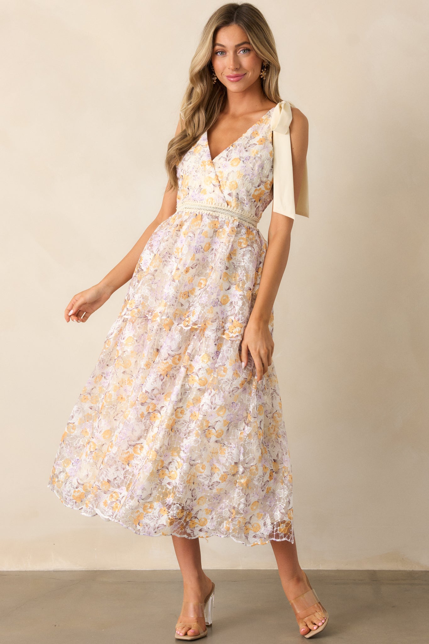 Apricot Floral Maxi Dress - All Dresses | Red Dress Apricot Floral Maxi Dress - All Dresses | Red Dress