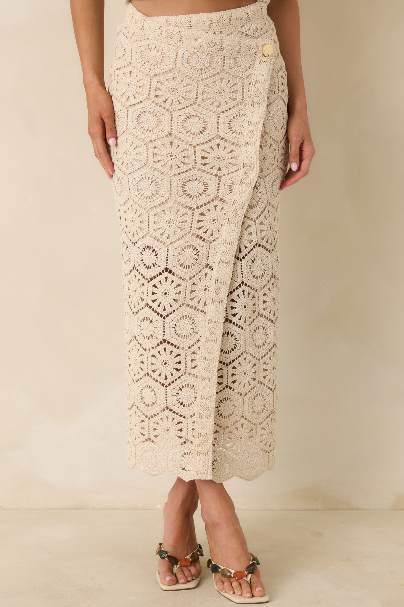Z Supply Natural Raquel Lace Skirt | Red Dress