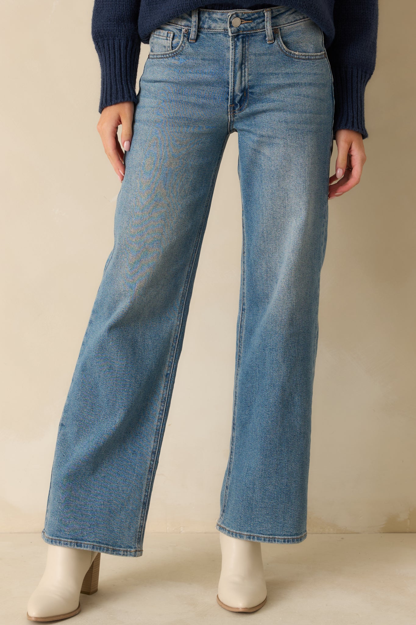 Women's Day Dreaming Medium Wash Wide Leg Jeans | Size: 25