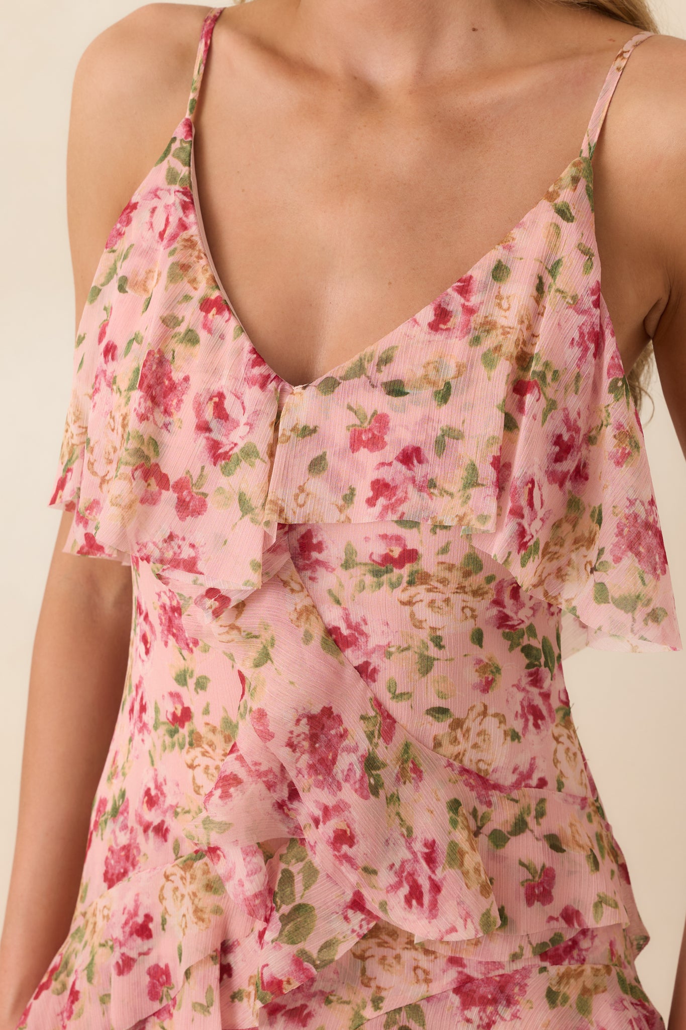 Detailed view of the lightweight fabric and adjustable straps, highlighting the delicate construction and soft texture.