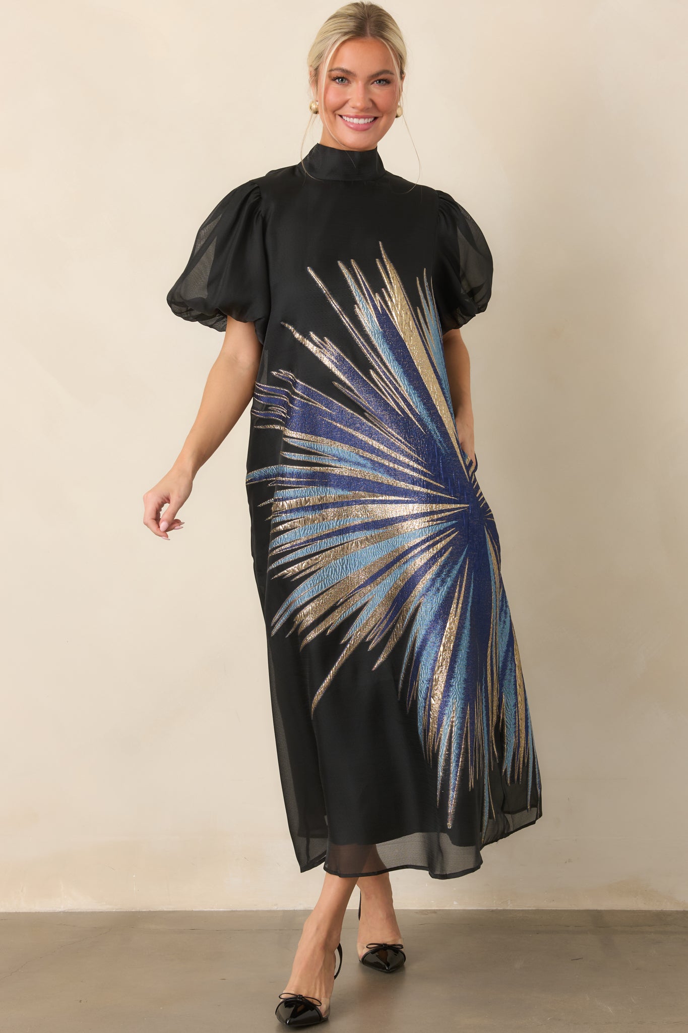 blue white gold black dress Light Up the Room & Metallic Starburst LowStock:43560837021747