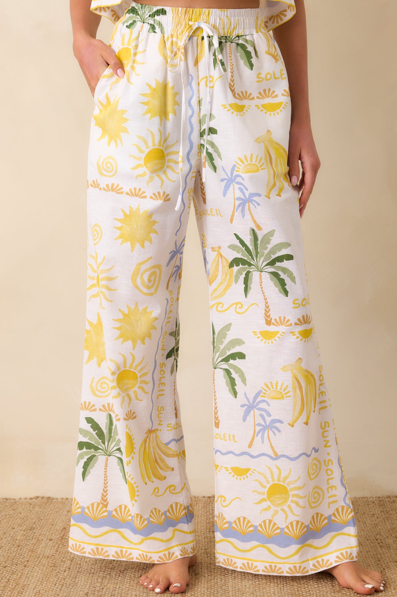 Close focus on the elastic waistband, emphasizing its flexible construction and comfortable stretch fit.