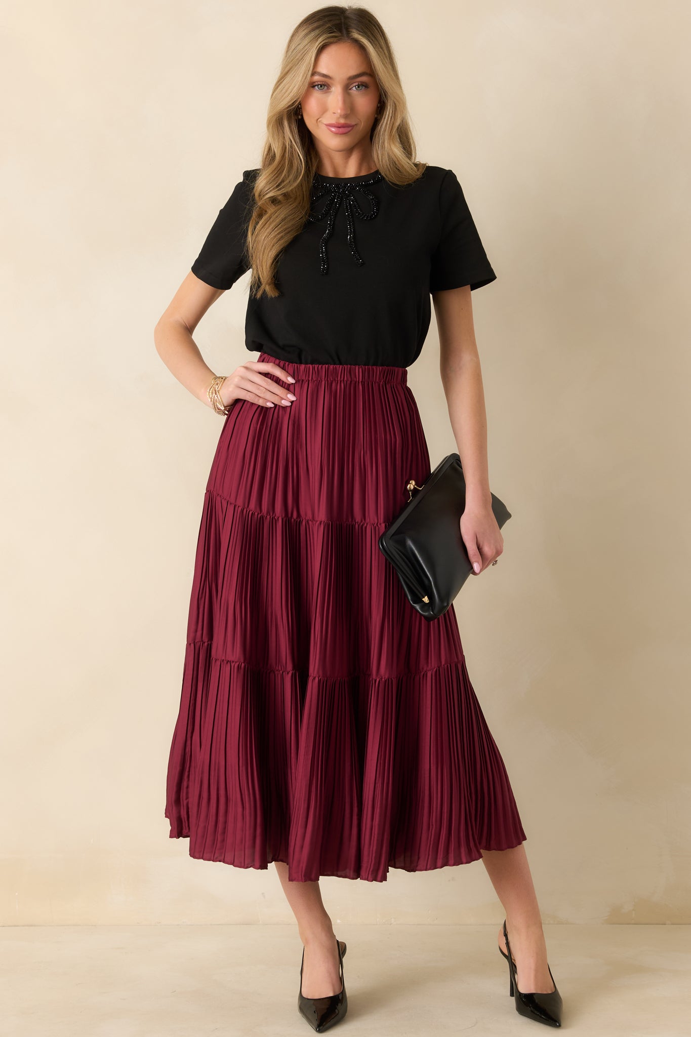 Full-length front perspective featuring a straight hem, cotton knit fabric, and key-hole back closure.