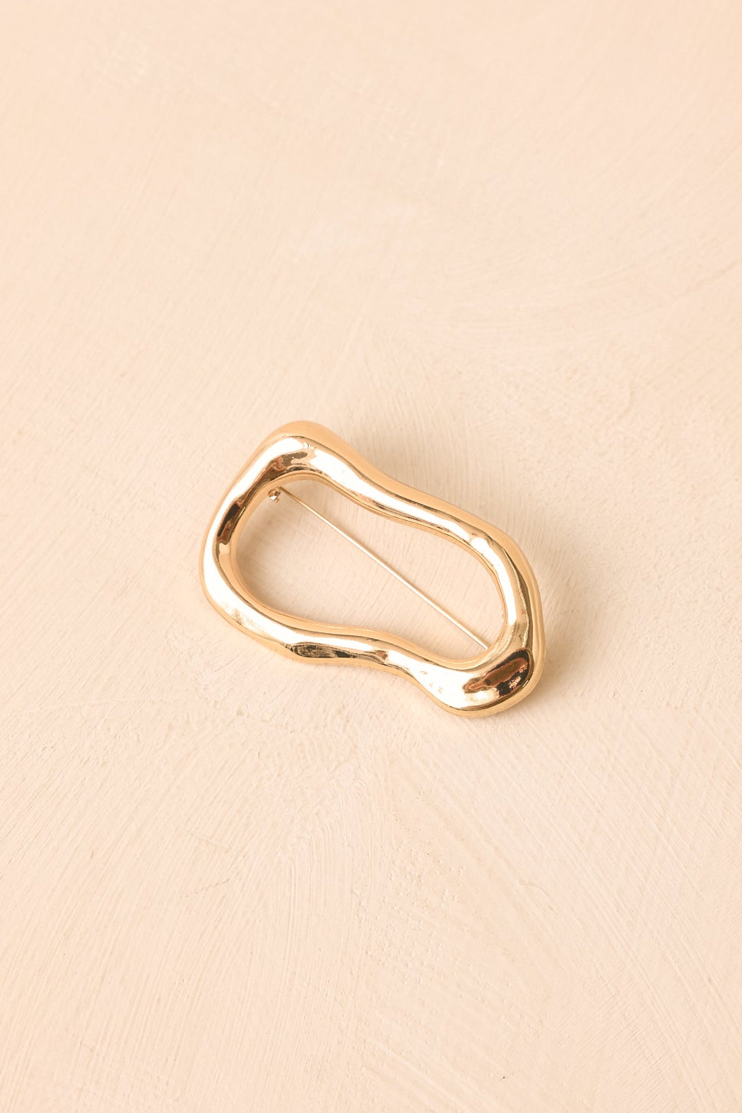 Open to Possibility Gold Abstract Open-Frame Brooch