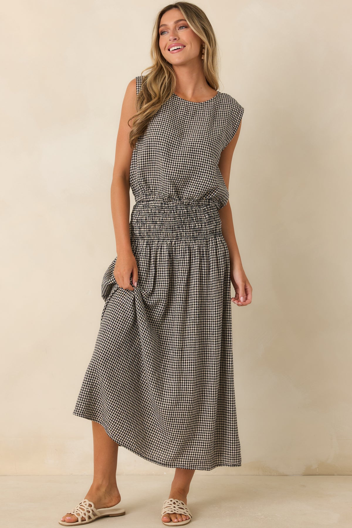 Lightweight maxi skirt designed with a full silhouette, breathable fabric, and comfortable flexible fit.