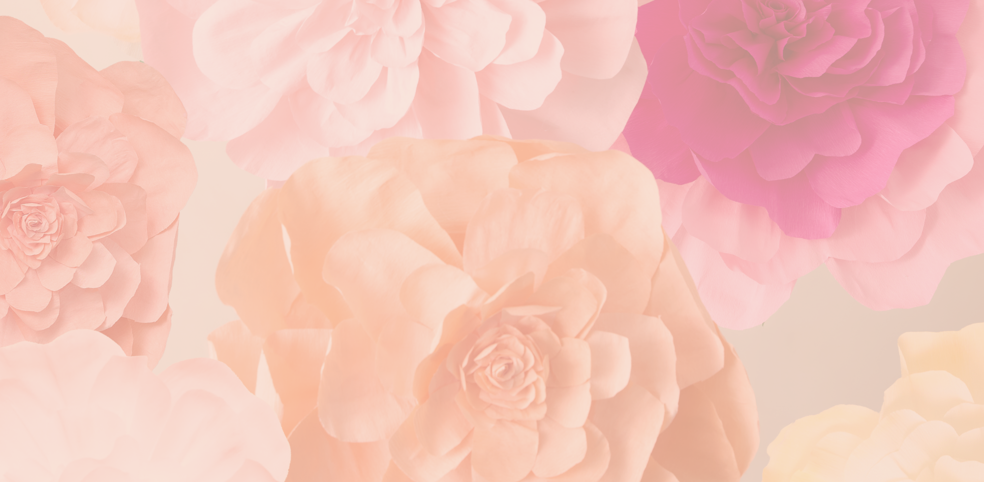 Pastel pink and peach floral pattern on a light background