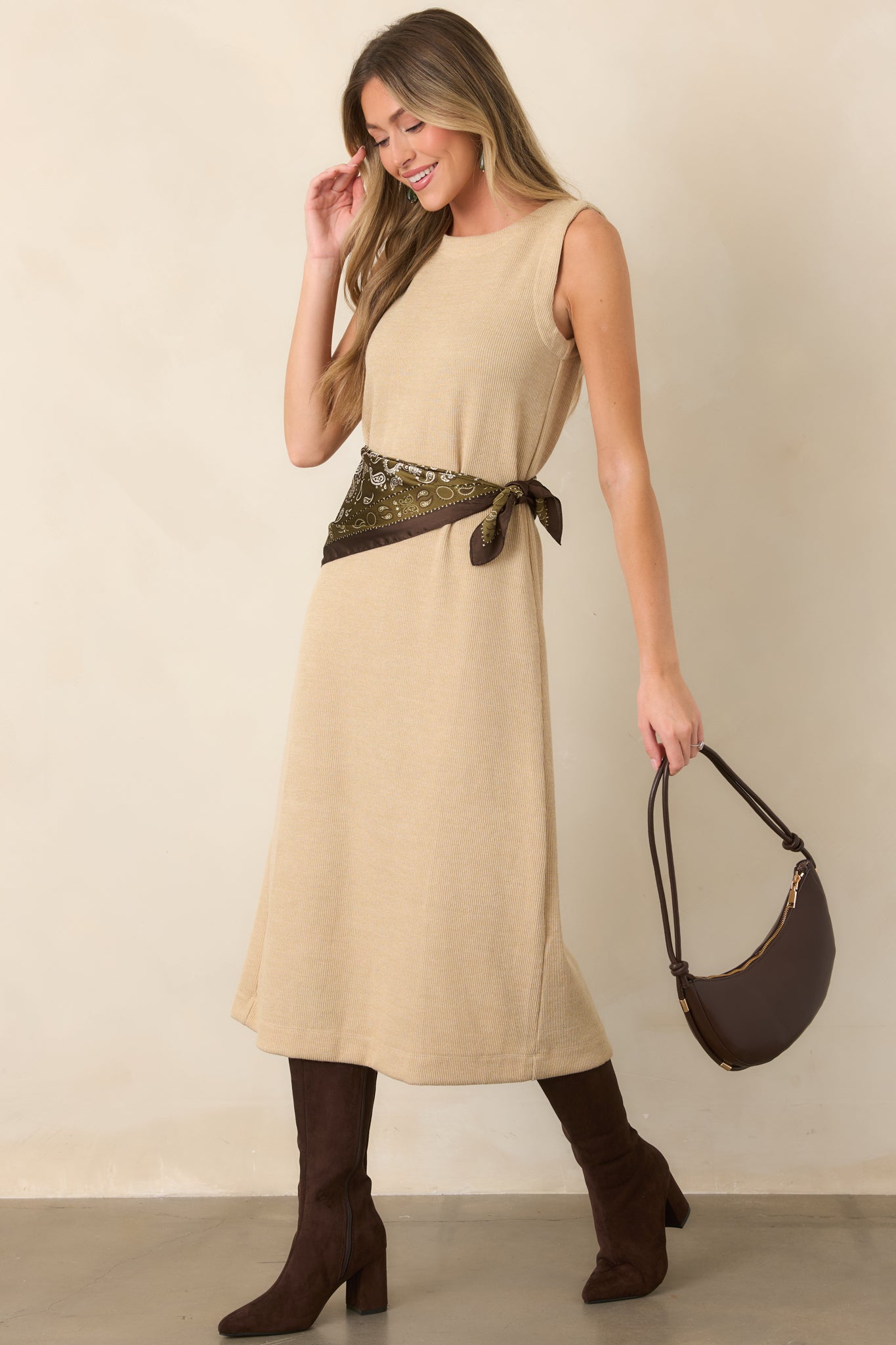 midi knitted dresses for women Women's Soft Horizons Natural Rib Knit Button Back Dress | Size: L Beatrice Button GD80072 Color:Dark Sage Floral Black Wuxia Robe Unisex