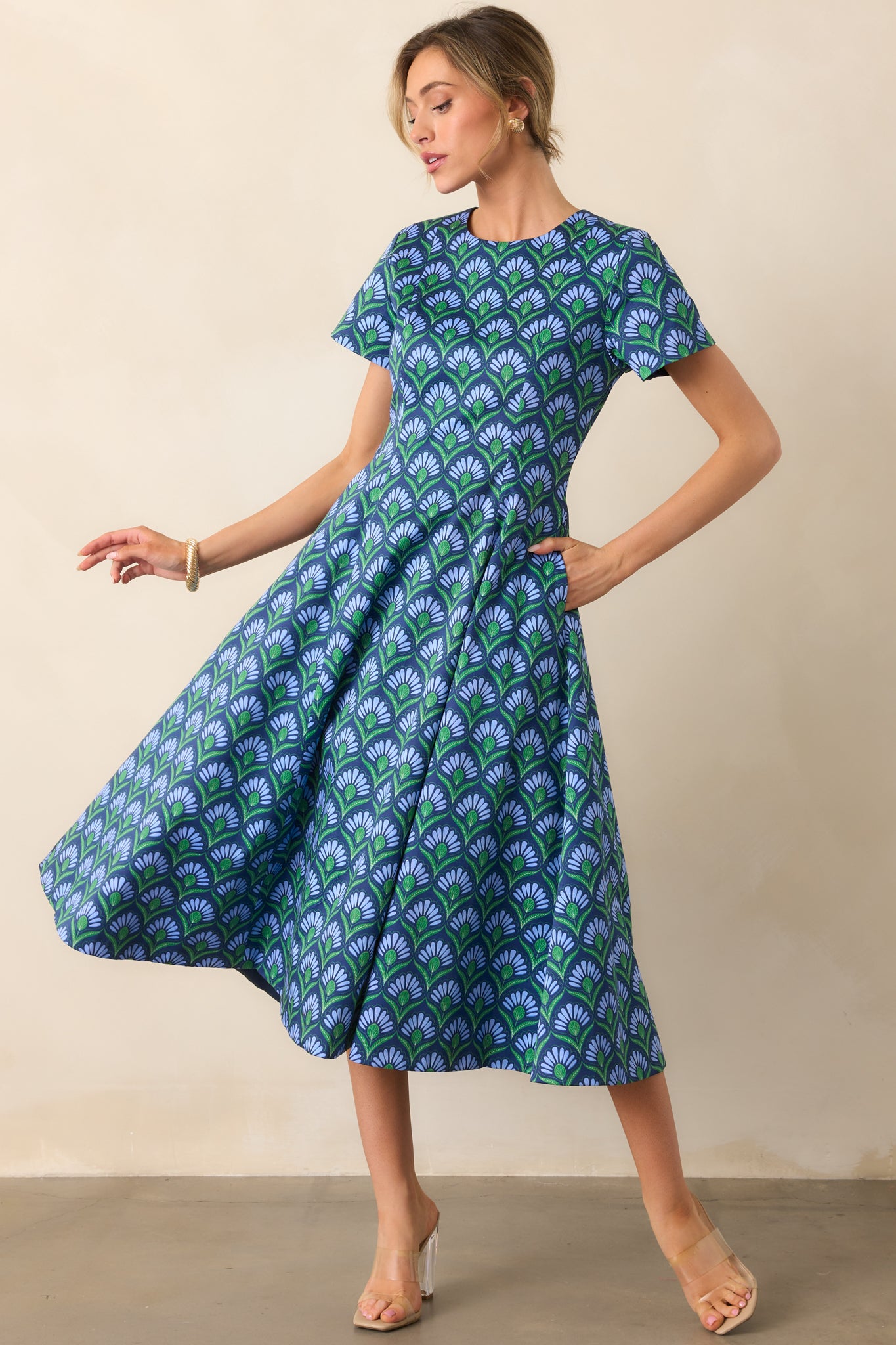 Women's Margot Blue Multi Geometric Print Reversible Maxi Dress | Size: Xs | Red Dress Women's Margot Blue Multi Geometric Print Reversible Maxi Dress | Size: Xs | Red Dress