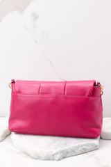 Captivatingly Chic Fuchsia Pink Bag - Red Dress