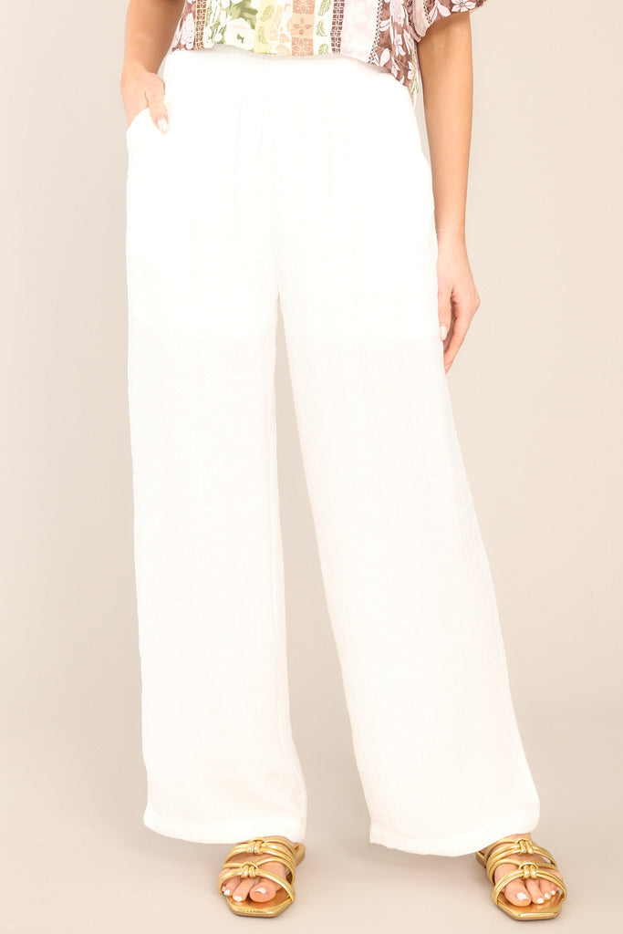 Ollie White Cotton Gauze Pants main image 1