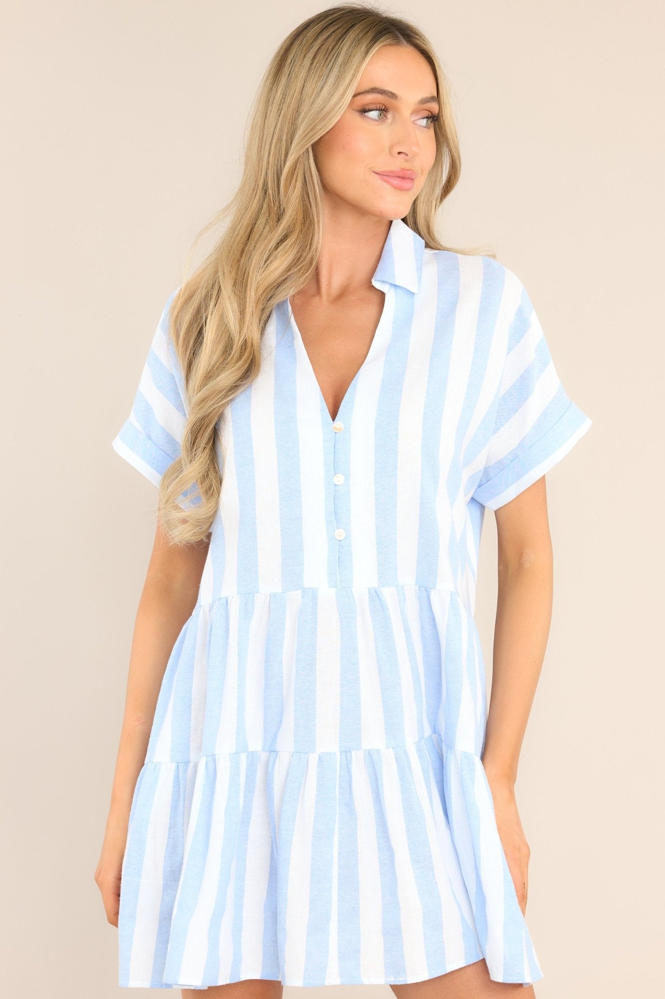 Alice Blue Striped Embroidered Dress- Size S Girls dark blue striped, embroidered dress IKKS Alice Blue Striped Embroidered Dress- Size S Girls dark blue striped, embroidered dress IKKS