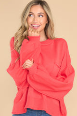 Fun Days Ahead Tomato Red Sweater - Red Dress