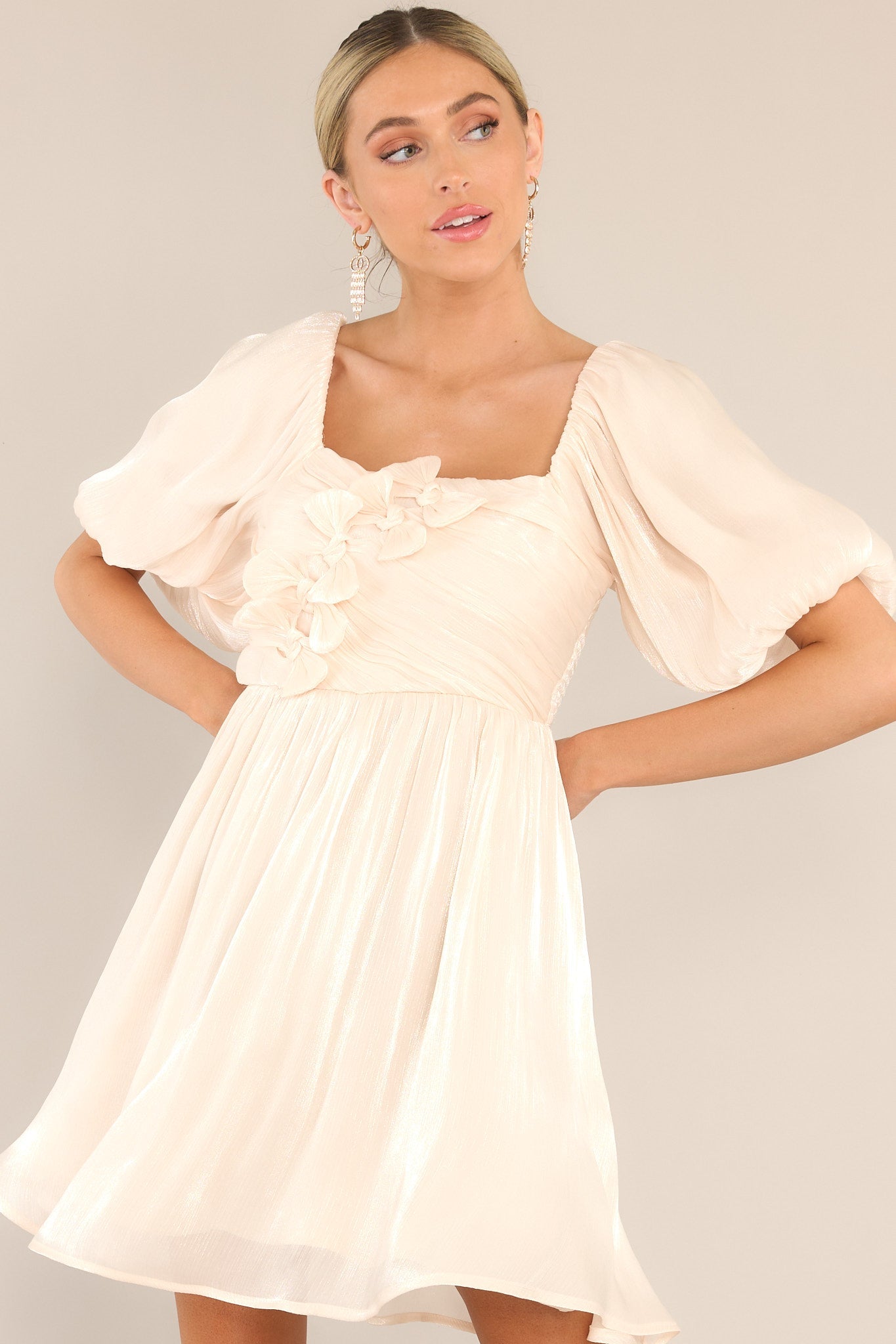 Glimpse Of Time Pearl Ivory Mini Dress Glimpse Of Time Pearl Ivory Mini Dress