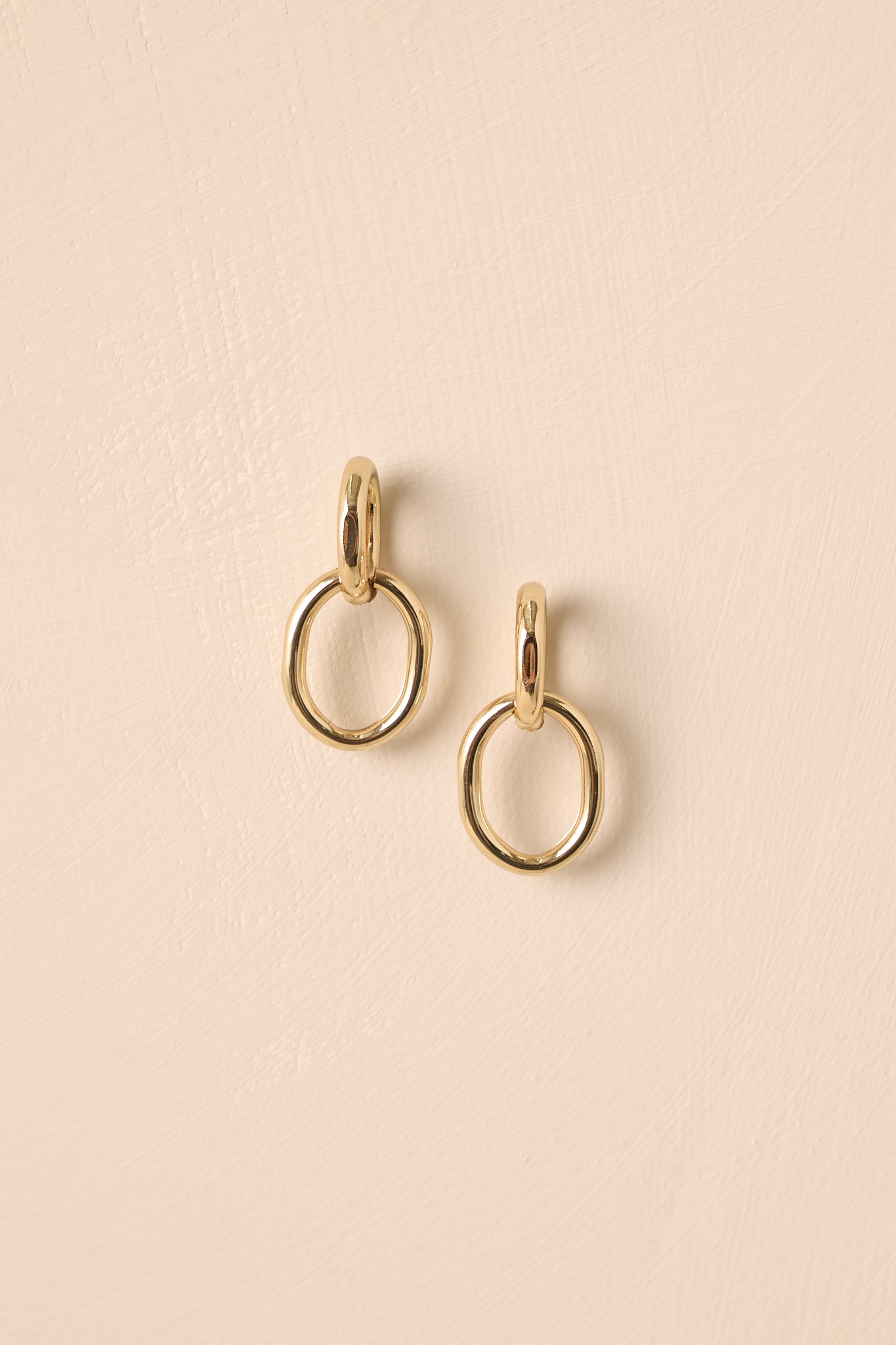 Gold Interlocking Drop Earrings - All Jewelry