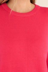 How I'm Feeling Hot Pink Sweater - Red Dress