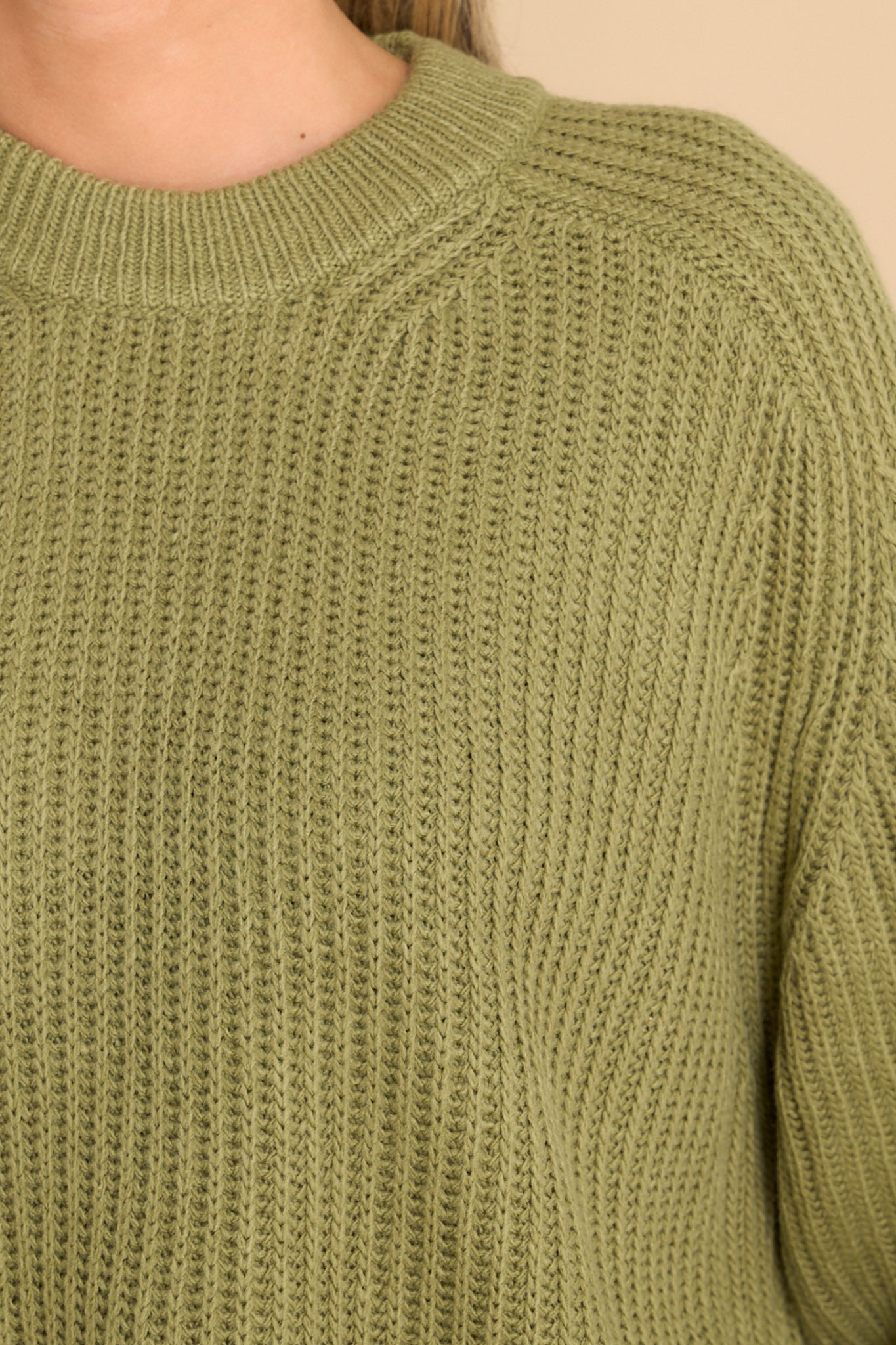 Just A Thought Light Olive Sweater - Red Dress