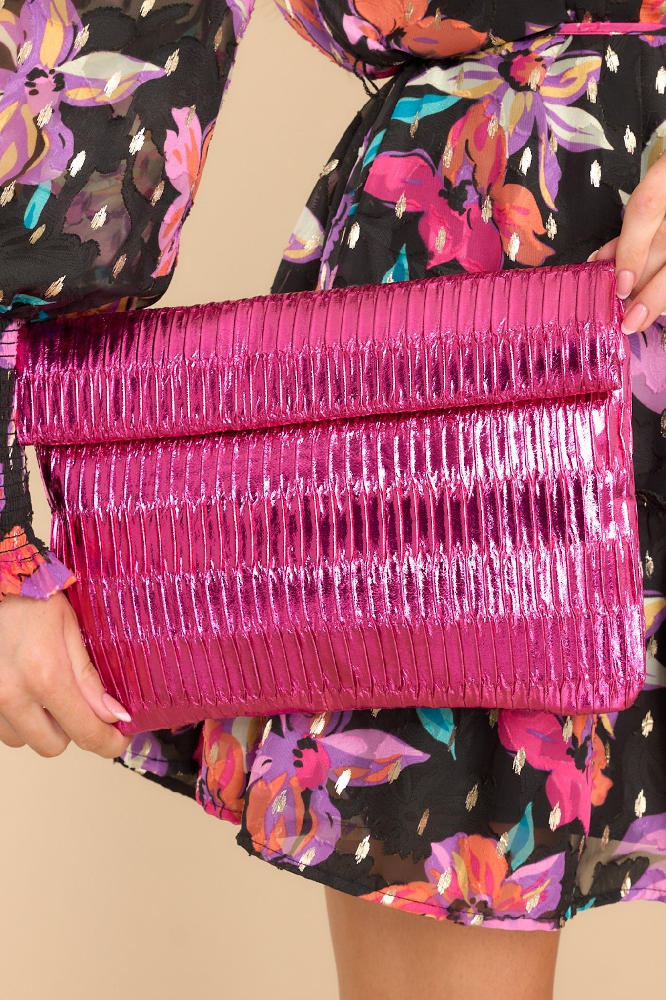 Just What I Needed Hot Pink Bag - Red Dress