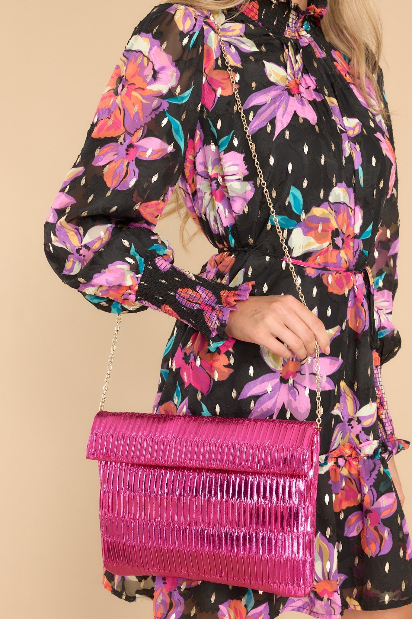 Just What I Needed Hot Pink Bag - Red Dress