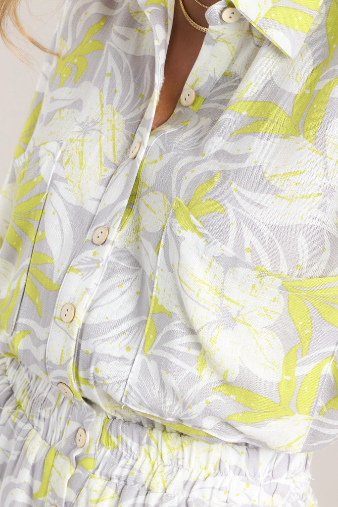 Rocking romper (light green )