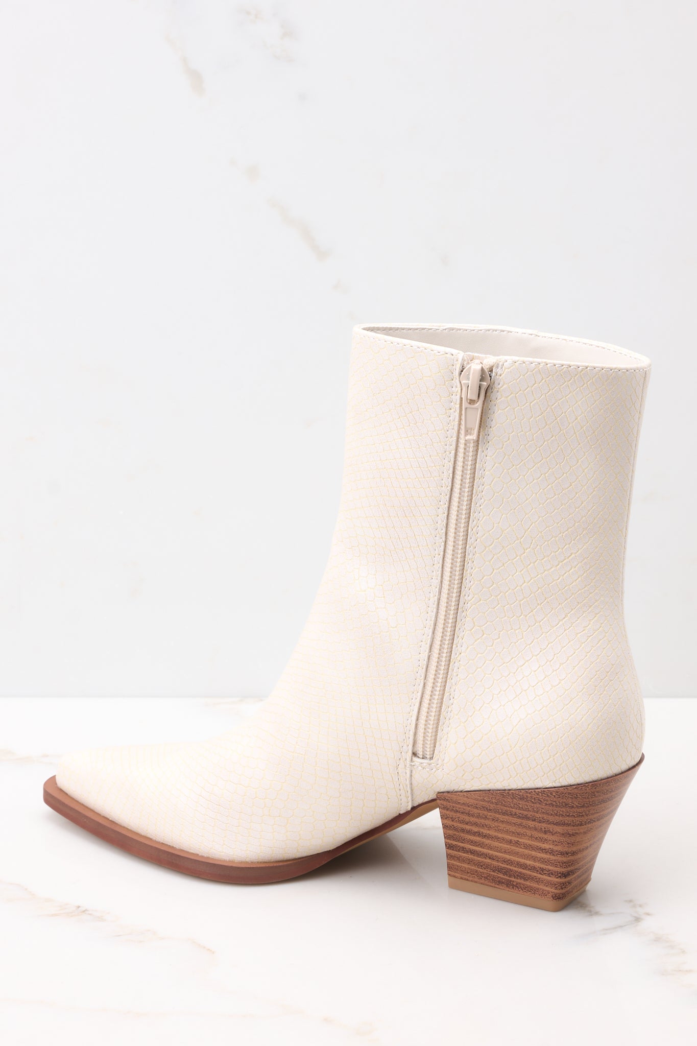 Never Stop Fighting Ivory Boots - Red Dress