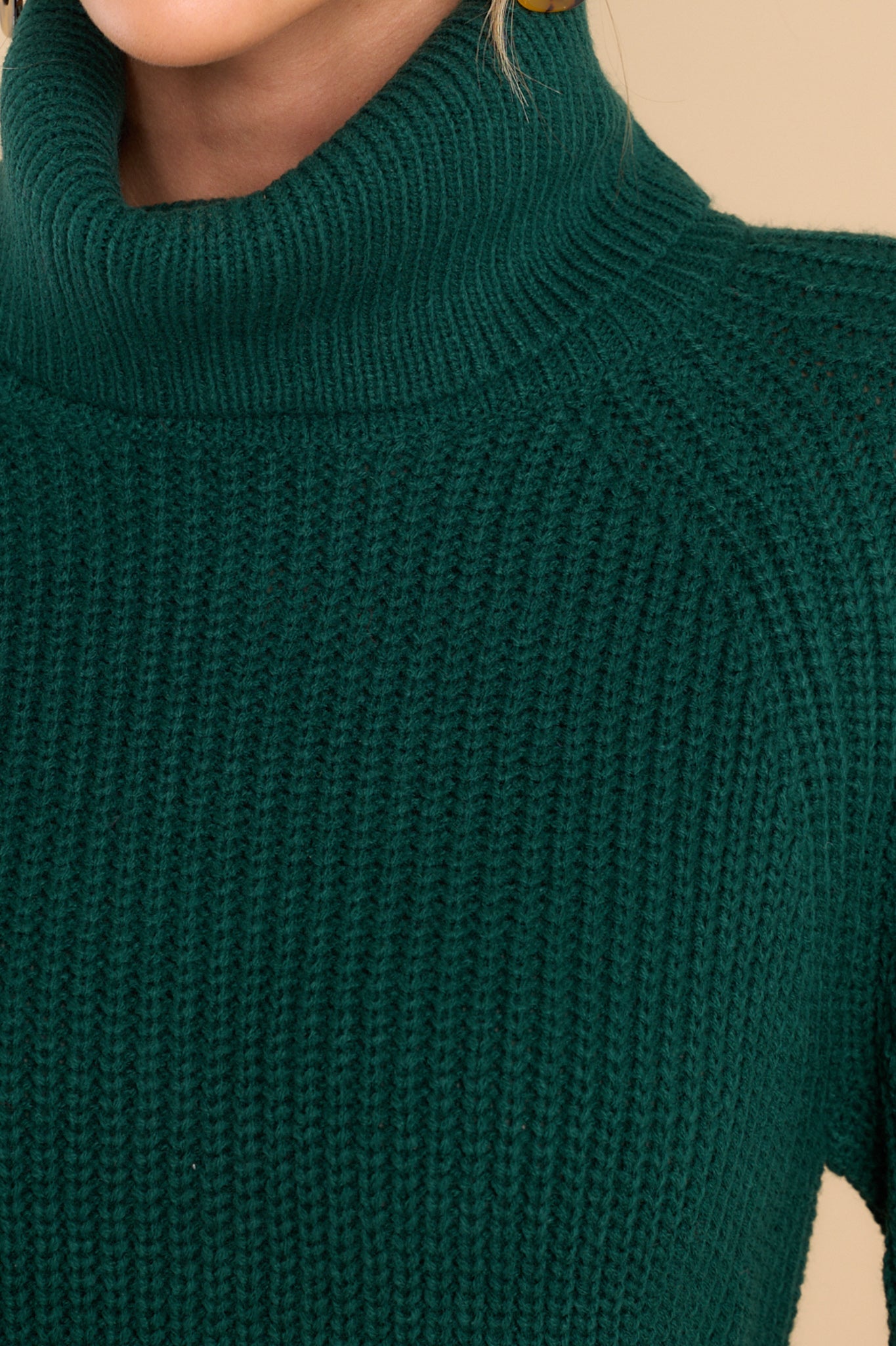 On My Way Up Green Sweater Dress - Red Dress