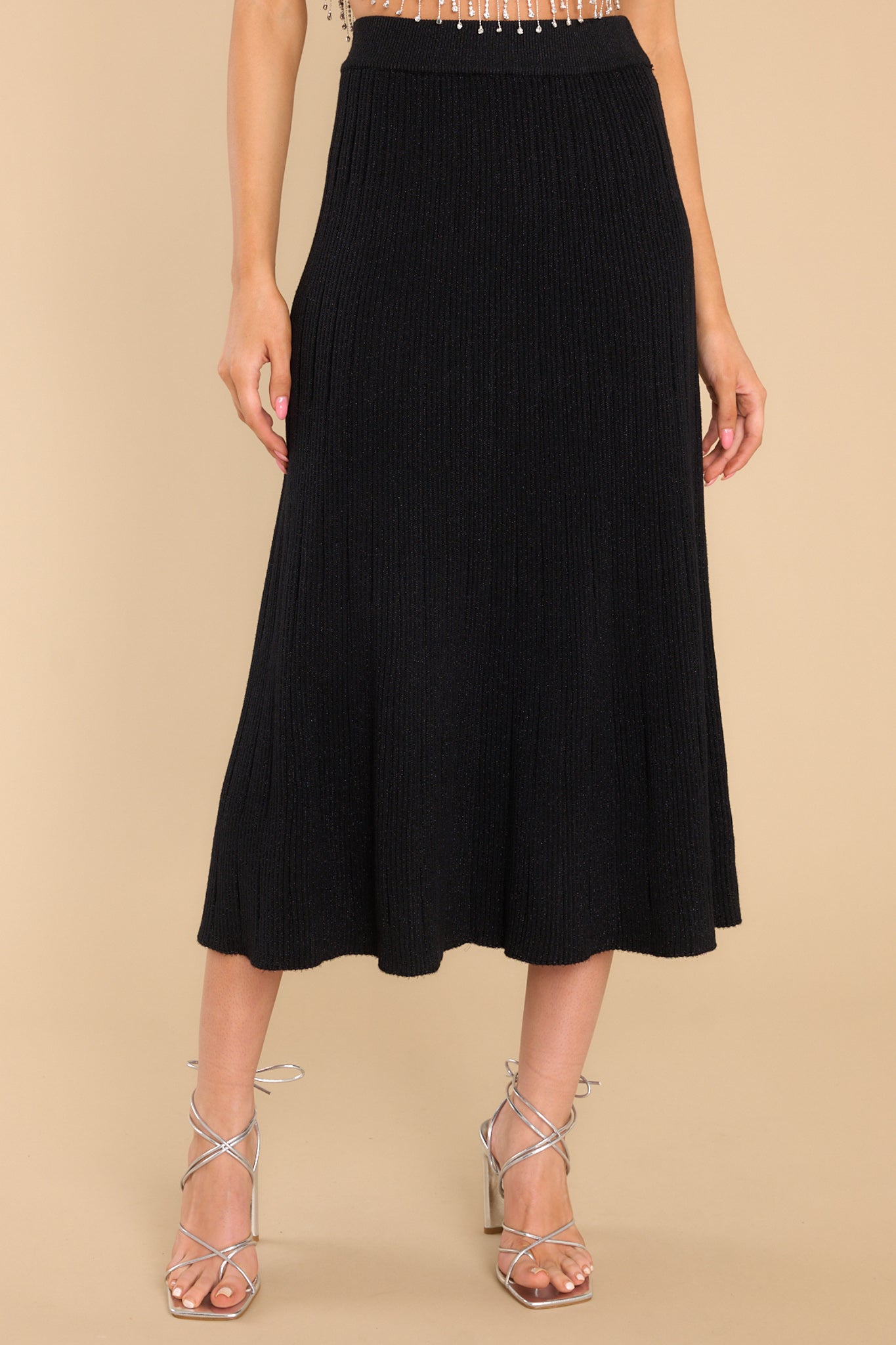 Playing For Keeps Black Maxi Skirt - Red Dress