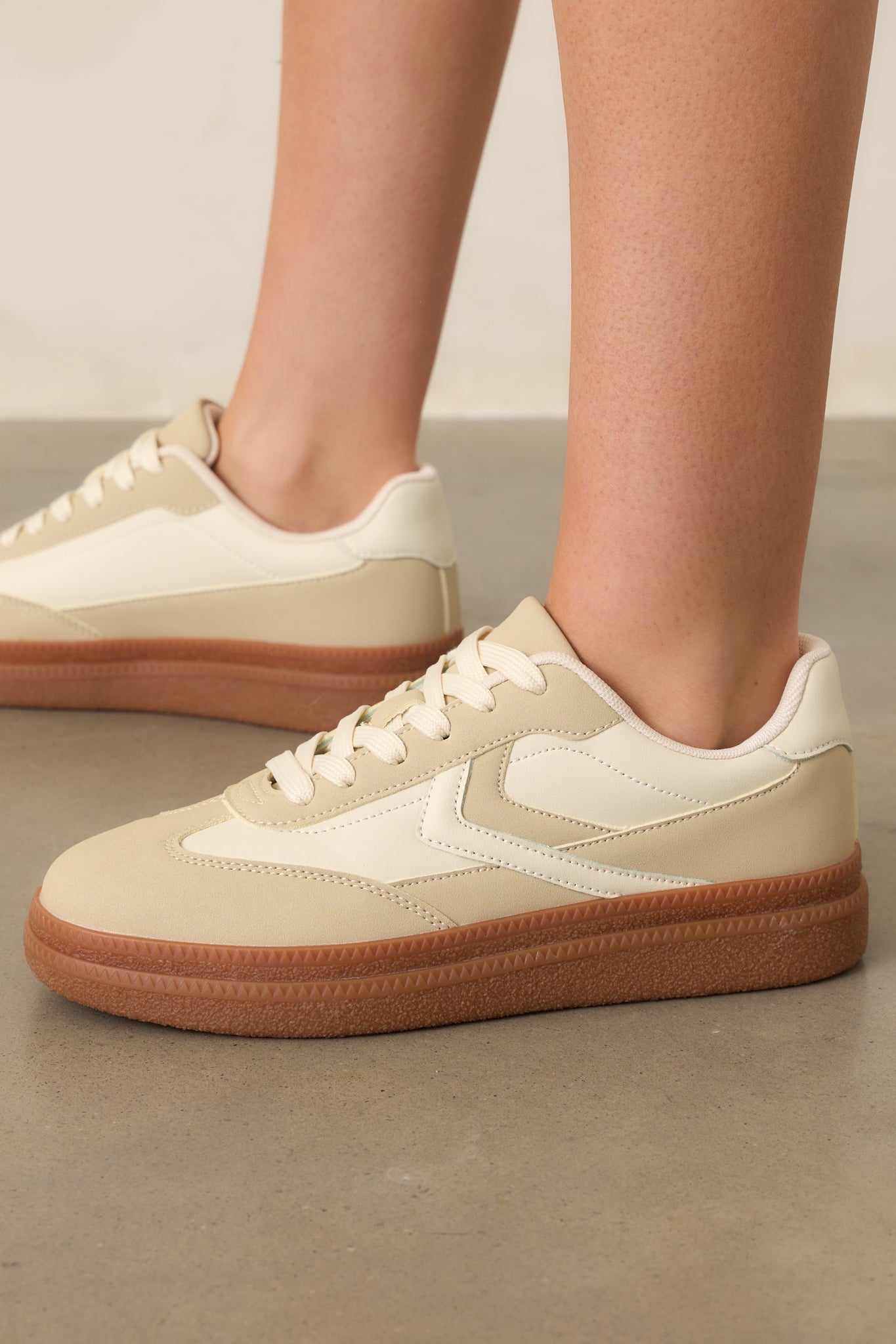 Beige Sneakers Beige And White Shoes Cora High Top Sneakers In