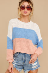 6 Well Said Cream Multi Stripe Sweater at reddress.com
