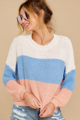 8 Well Said Cream Multi Stripe Sweater at reddress.com