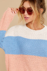 2 Well Said Cream Multi Stripe Sweater at reddress.com