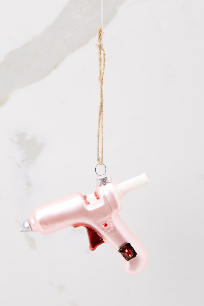 Hot Glue Gun Ornament – Pink Antlers