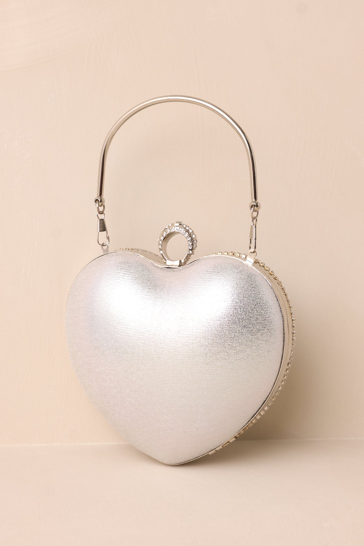 Heart Rhinestone Ring Clutch