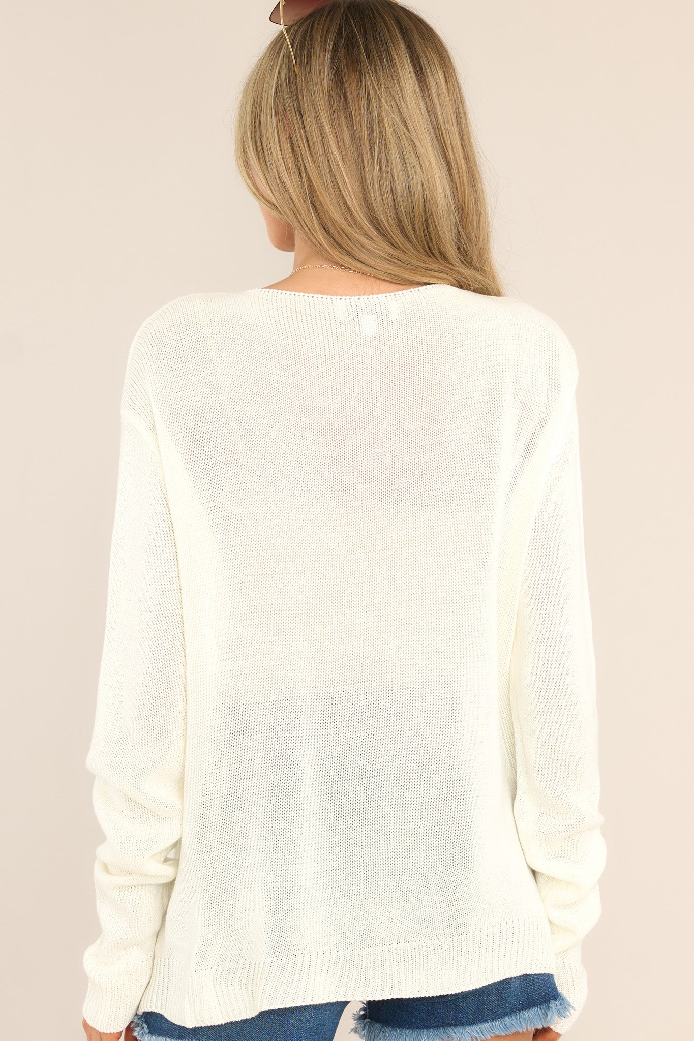 Back view of this top that features 