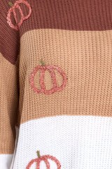 2 Harvest Hues Brown Multi Print Sweater at reddress.com