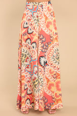 3 All For Me Spiced Coral Multi Print Pants at reddress.com