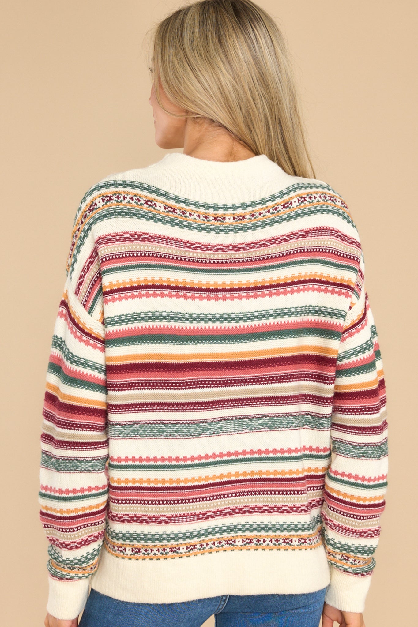 Making Things Happen Burgundy Striped Sweater