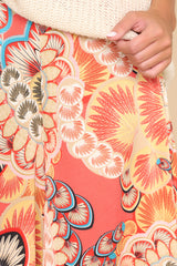 2 All For Me Spiced Coral Multi Print Pants at reddress.com