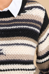 Asheville Black Stripe Sweater