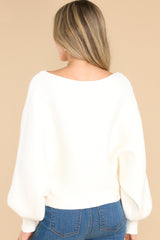 7 Straight To Business Ivory Sweater at reddress.com